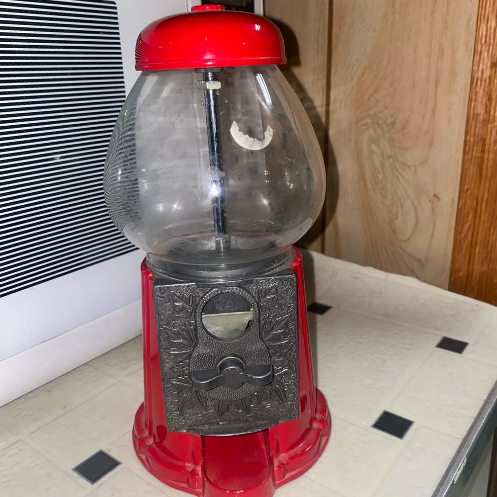 Vintage Red Gumball Machine